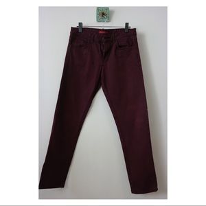 Zara Mens Maroon Trousers Pants